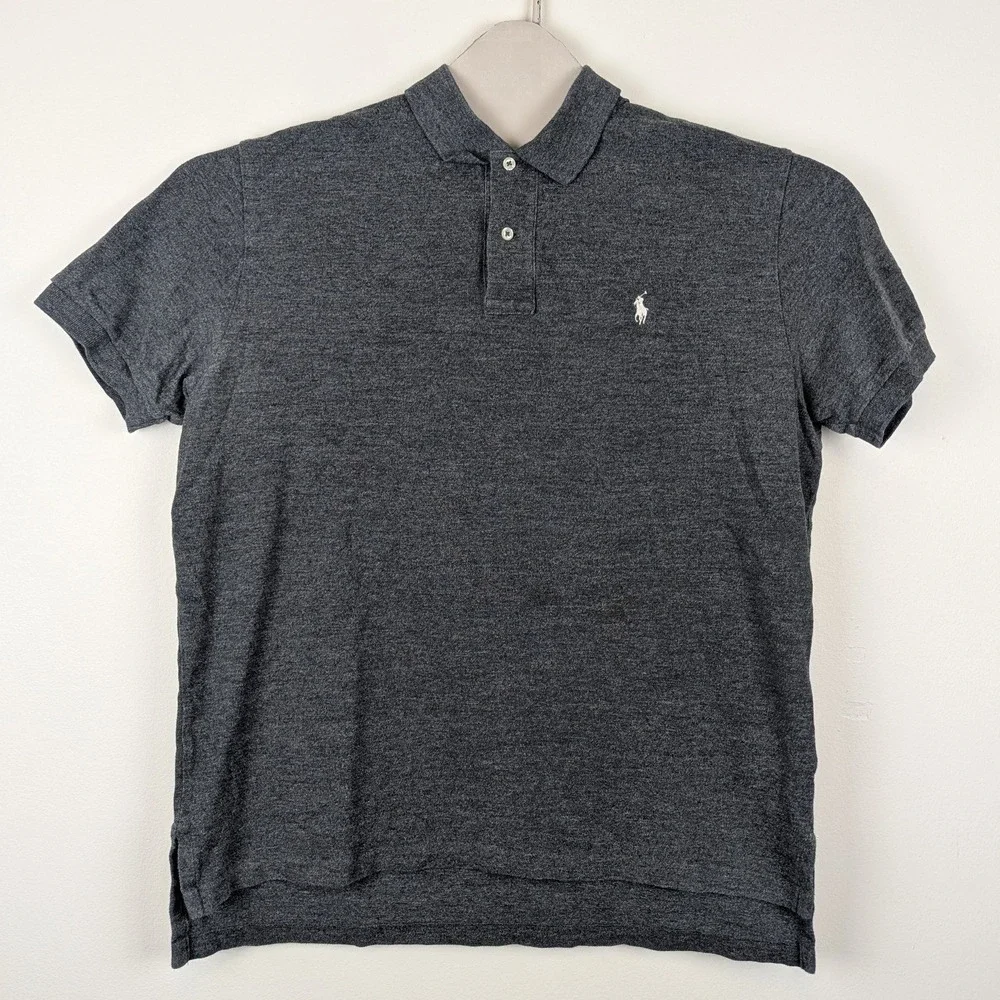 Polo Ralph‎ Lauren Men's XL Classic Fit Polo Shirt Dark Gray Short Sleeve